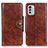 Coque Portefeuille Livre Cuir Etui Clapet M12L pour Nokia G60 5G Marron