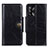 Coque Portefeuille Livre Cuir Etui Clapet M12L pour Oppo A74 4G Noir