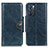 Coque Portefeuille Livre Cuir Etui Clapet M12L pour Oppo Reno6 5G Bleu