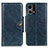 Coque Portefeuille Livre Cuir Etui Clapet M12L pour Oppo Reno8 4G Bleu