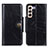 Coque Portefeuille Livre Cuir Etui Clapet M12L pour Samsung Galaxy S21 Plus 5G Noir