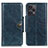 Coque Portefeuille Livre Cuir Etui Clapet M12L pour Xiaomi Redmi Note 12 Turbo 5G Bleu