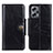 Coque Portefeuille Livre Cuir Etui Clapet M12L pour Xiaomi Redmi Note 12T Pro 5G Noir