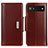 Coque Portefeuille Livre Cuir Etui Clapet M13L pour Google Pixel 6a 5G Marron