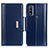 Coque Portefeuille Livre Cuir Etui Clapet M13L pour Motorola Moto G Pure Bleu