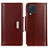 Coque Portefeuille Livre Cuir Etui Clapet M13L pour Samsung Galaxy M32 4G Marron