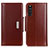 Coque Portefeuille Livre Cuir Etui Clapet M13L pour Sony Xperia 10 III SO-52B Marron