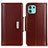 Coque Portefeuille Livre Cuir Etui Clapet M14L pour Motorola Moto Edge 20 Lite 5G Marron