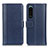 Coque Portefeuille Livre Cuir Etui Clapet M14L pour Sony Xperia 5 III SO-53B Bleu
