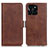 Coque Portefeuille Livre Cuir Etui Clapet M15L pour Huawei Honor X6a Marron