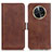 Coque Portefeuille Livre Cuir Etui Clapet M15L pour Huawei Nova Y91 Marron