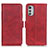 Coque Portefeuille Livre Cuir Etui Clapet M15L pour Motorola Moto E32 Rouge