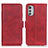 Coque Portefeuille Livre Cuir Etui Clapet M15L pour Motorola Moto E32s Rouge