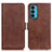 Coque Portefeuille Livre Cuir Etui Clapet M15L pour Motorola Moto Edge 20 5G Marron