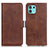 Coque Portefeuille Livre Cuir Etui Clapet M15L pour Motorola Moto Edge 20 Lite 5G Marron