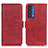 Coque Portefeuille Livre Cuir Etui Clapet M15L pour Motorola Moto Edge (2021) 5G Rouge