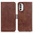 Coque Portefeuille Livre Cuir Etui Clapet M15L pour Motorola Moto Edge (2022) 5G Marron