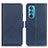 Coque Portefeuille Livre Cuir Etui Clapet M15L pour Motorola Moto Edge 30 5G Bleu