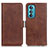 Coque Portefeuille Livre Cuir Etui Clapet M15L pour Motorola Moto Edge 30 5G Marron