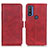 Coque Portefeuille Livre Cuir Etui Clapet M15L pour Motorola Moto G Pure Rouge