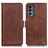 Coque Portefeuille Livre Cuir Etui Clapet M15L pour Motorola Moto G62 5G Marron