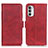 Coque Portefeuille Livre Cuir Etui Clapet M15L pour Motorola Moto G71s 5G Rouge