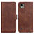 Coque Portefeuille Livre Cuir Etui Clapet M15L pour Nokia C110 Marron