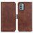 Coque Portefeuille Livre Cuir Etui Clapet M15L pour Nokia G22 Marron