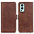 Coque Portefeuille Livre Cuir Etui Clapet M15L pour OnePlus Nord 2 5G Marron