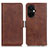 Coque Portefeuille Livre Cuir Etui Clapet M15L pour OnePlus Nord CE 3 5G Marron