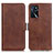 Coque Portefeuille Livre Cuir Etui Clapet M15L pour Oppo A16s Marron