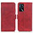 Coque Portefeuille Livre Cuir Etui Clapet M15L pour Oppo A16s Rouge