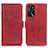 Coque Portefeuille Livre Cuir Etui Clapet M15L pour Oppo A54s Rouge