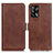 Coque Portefeuille Livre Cuir Etui Clapet M15L pour Oppo A74 4G Marron