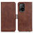 Coque Portefeuille Livre Cuir Etui Clapet M15L pour Oppo F19 Pro+ Plus 5G Marron