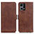 Coque Portefeuille Livre Cuir Etui Clapet M15L pour Oppo F21 Pro 4G Marron