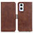 Coque Portefeuille Livre Cuir Etui Clapet M15L pour Oppo F21s Pro 5G Marron