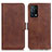 Coque Portefeuille Livre Cuir Etui Clapet M15L pour Oppo K9 5G Marron