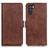 Coque Portefeuille Livre Cuir Etui Clapet M15L pour Oppo K9 Pro 5G Marron