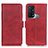 Coque Portefeuille Livre Cuir Etui Clapet M15L pour Oppo Reno5 A Rouge