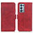 Coque Portefeuille Livre Cuir Etui Clapet M15L pour Oppo Reno6 Pro 5G Rouge