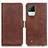 Coque Portefeuille Livre Cuir Etui Clapet M15L pour Realme C20A Marron