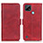 Coque Portefeuille Livre Cuir Etui Clapet M15L pour Realme C21 Rouge