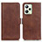 Coque Portefeuille Livre Cuir Etui Clapet M15L pour Realme C35 Marron