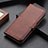 Coque Portefeuille Livre Cuir Etui Clapet M15L pour Samsung Galaxy A02s Marron