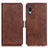 Coque Portefeuille Livre Cuir Etui Clapet M15L pour Samsung Galaxy M02 Marron