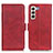 Coque Portefeuille Livre Cuir Etui Clapet M15L pour Samsung Galaxy S21 5G Rouge