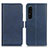 Coque Portefeuille Livre Cuir Etui Clapet M15L pour Sony Xperia 1 IV SO-51C Bleu
