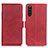 Coque Portefeuille Livre Cuir Etui Clapet M15L pour Sony Xperia 10 III Lite Rouge