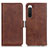 Coque Portefeuille Livre Cuir Etui Clapet M15L pour Sony Xperia 10 IV SO-52C Marron